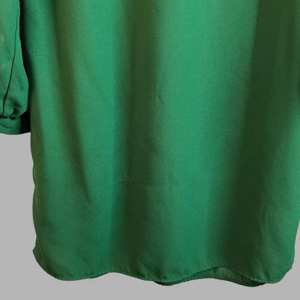 H & M Dress Green Floral Cut Out Sleeve 12 - Picture 5 of 9